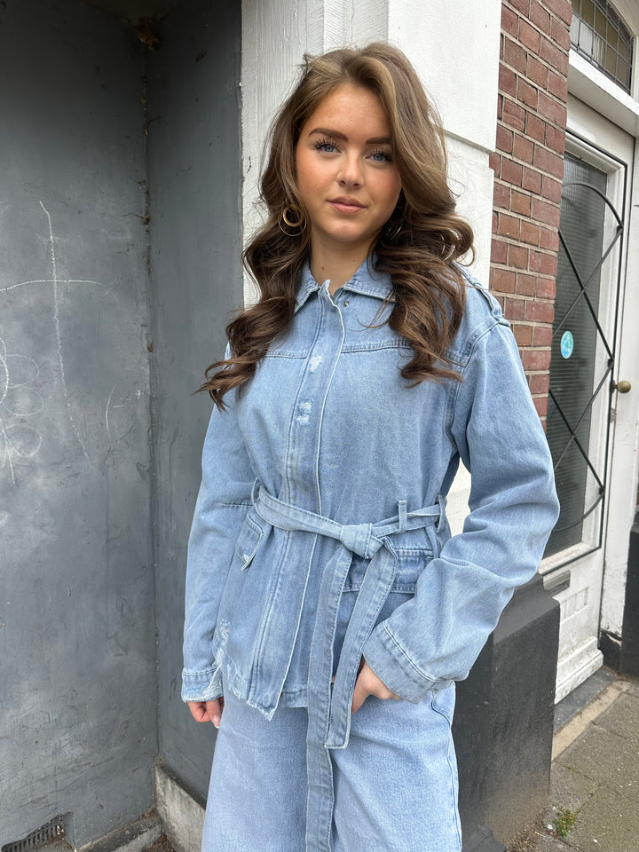 Denim Belt Jacket