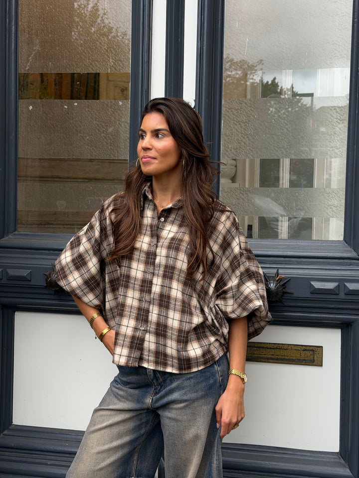 Tess Check Blouse