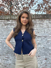 Livia Button Top