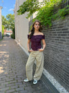 Off-Shoulder Cotton Top