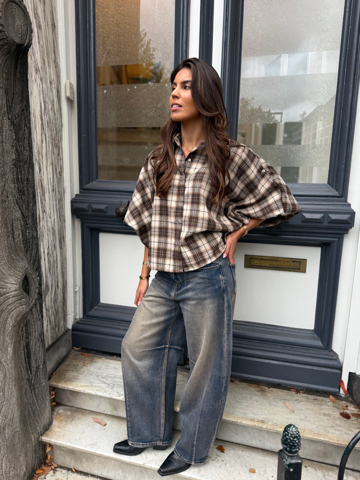 Tess Check Blouse