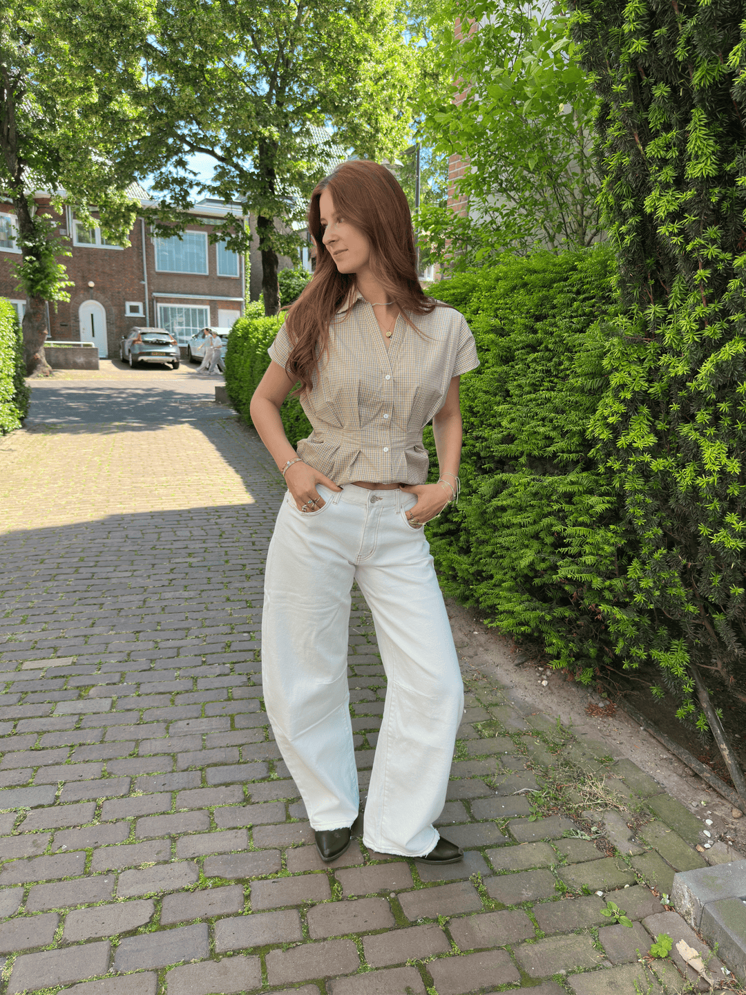 Florence Check Blouse