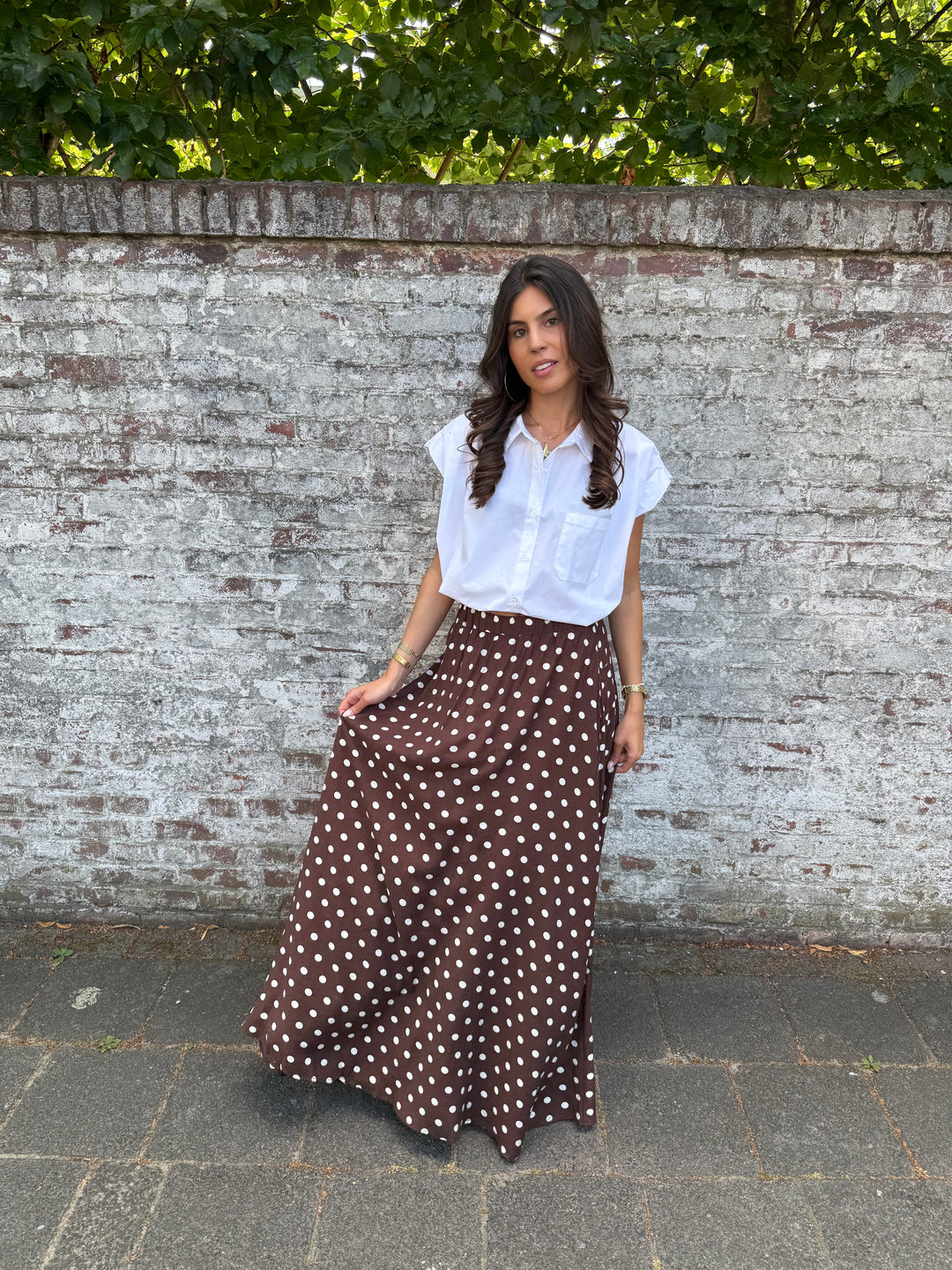 Cropped Button Blouse