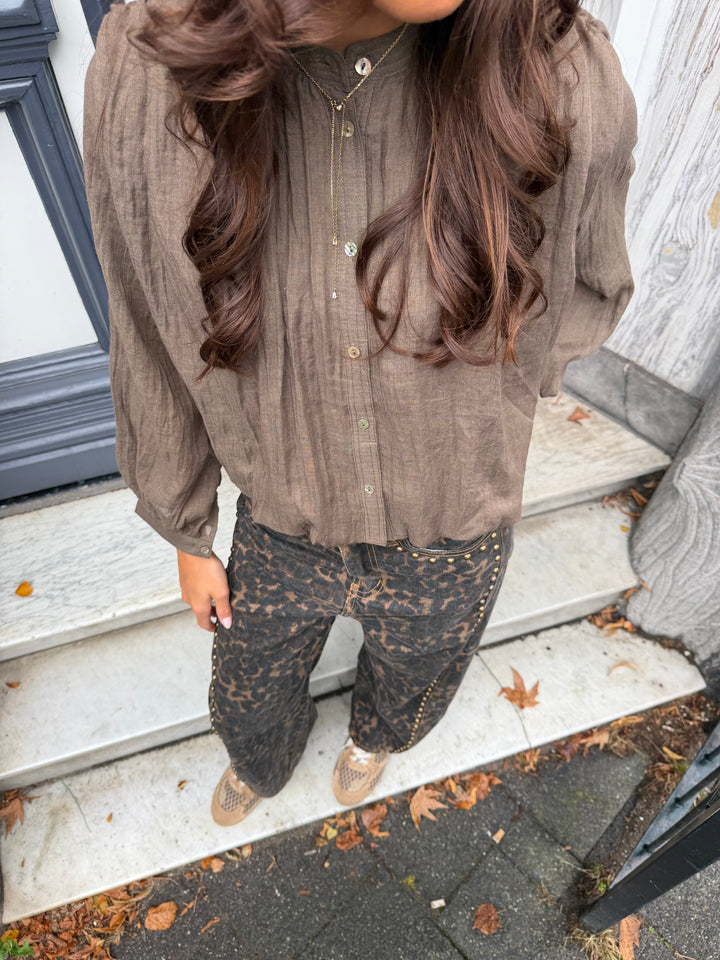 Studded Leopard Jeans