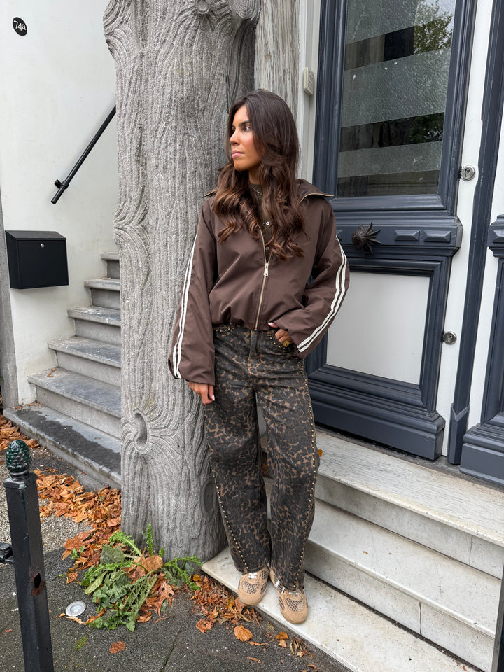Studded Leopard Jeans