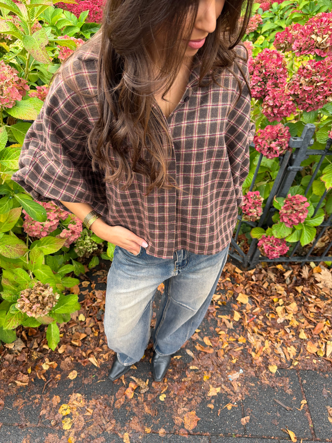 Lux Check Blouse