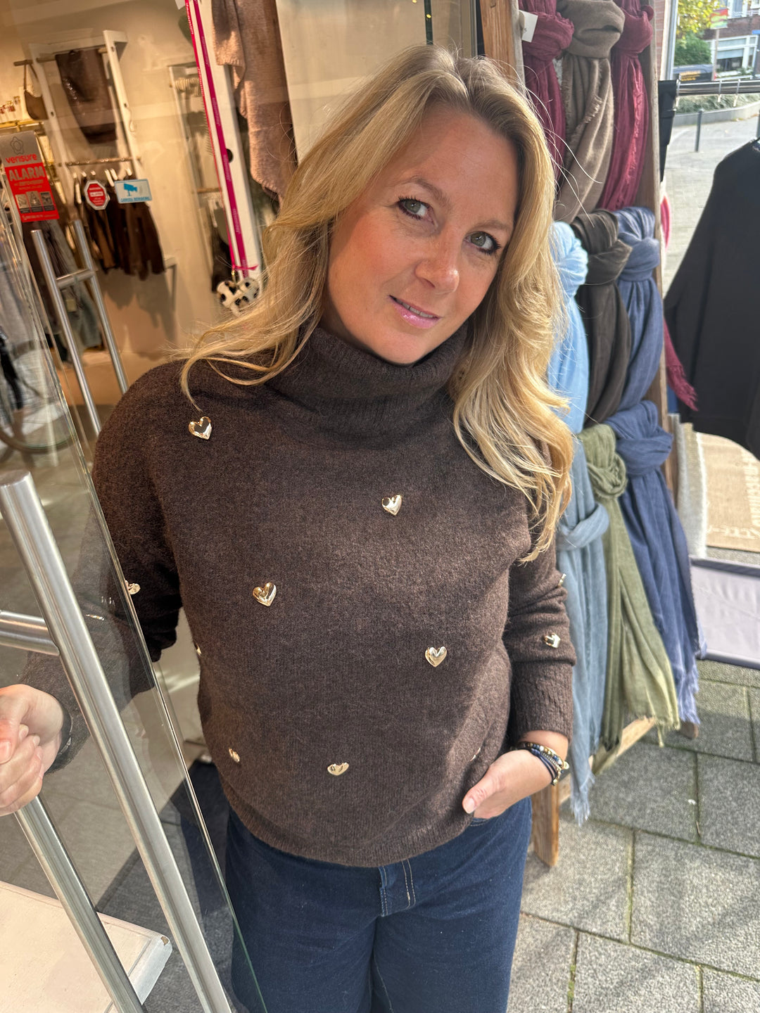 Heart Turtleneck Sweater