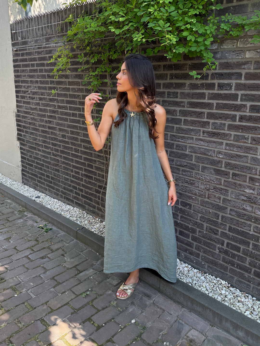 Linen Halter Dress