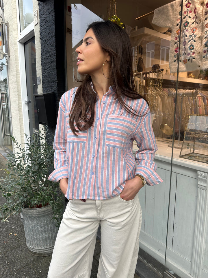 Retro Stripe Blouse