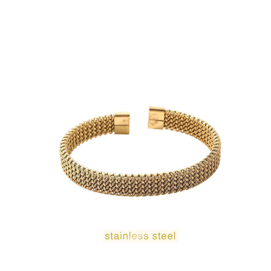 Gold Mesh Cuff Bracelet