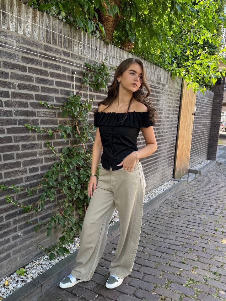 One-Shoulder Cotton Top
