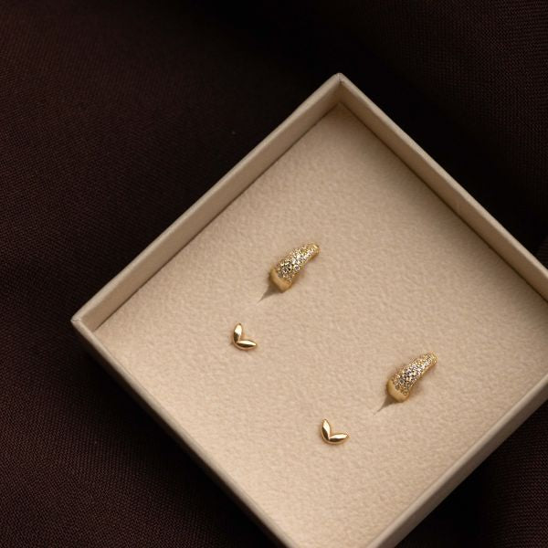 KARMA 14K Gold Plated Double Leaves