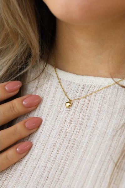 KARMA 14K Gold Necklace 3D Heart