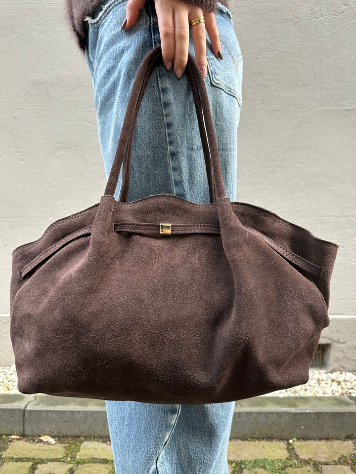 Suede Bag Choco Brown