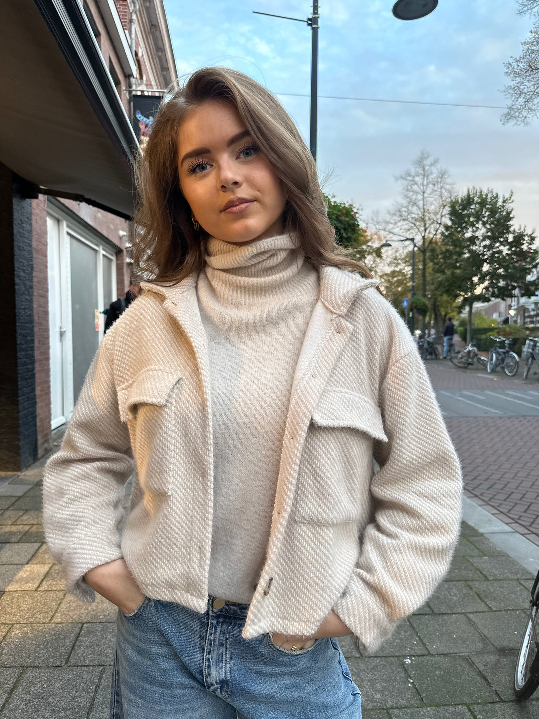 Beige Soft Knit Jacket