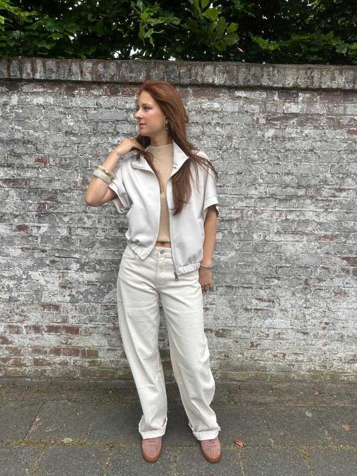 Barrel Jeans Beige