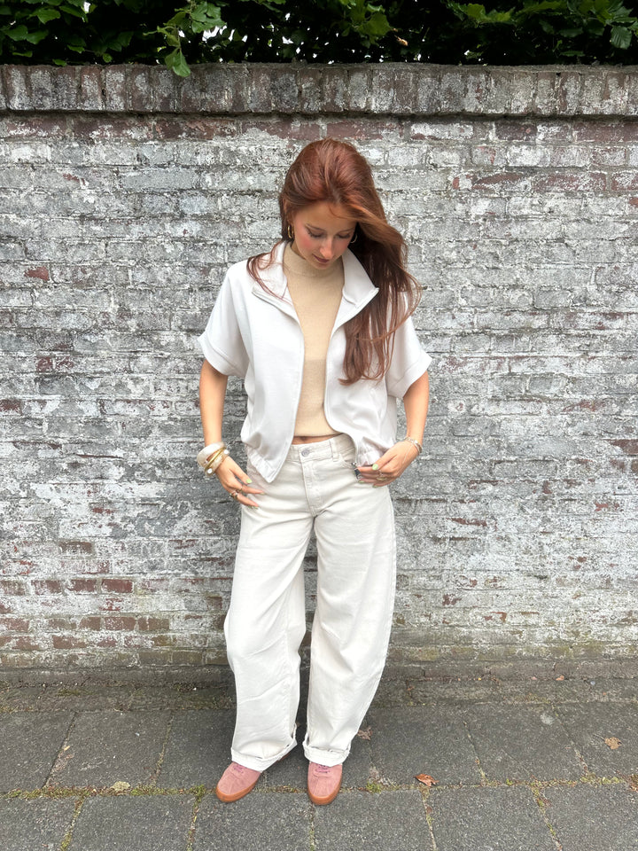 Barrel Jeans Beige