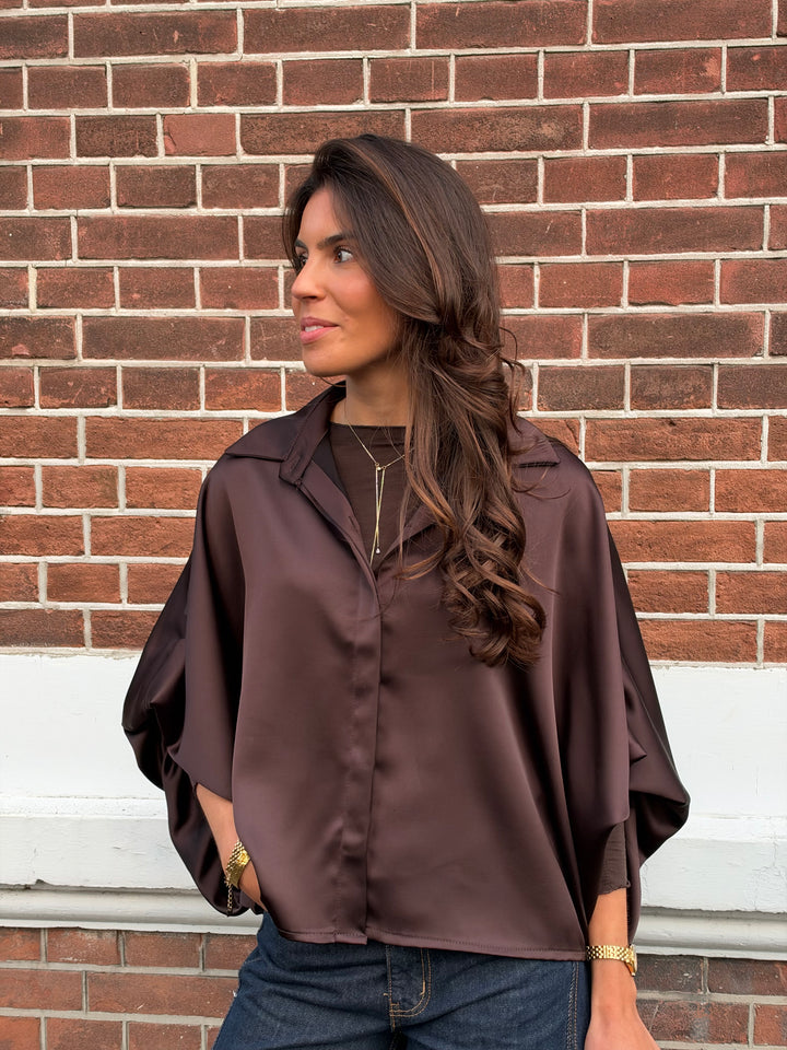 Olivia Satin Look Blouse