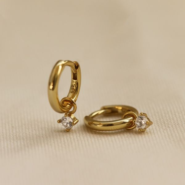 KARMA Tiny Drop Zirconia Hoops