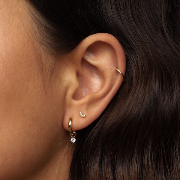 KARMA Tiny Drop Zirconia Hoops