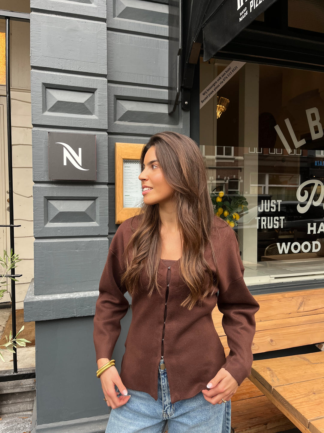 Knitted Top Choco Brown