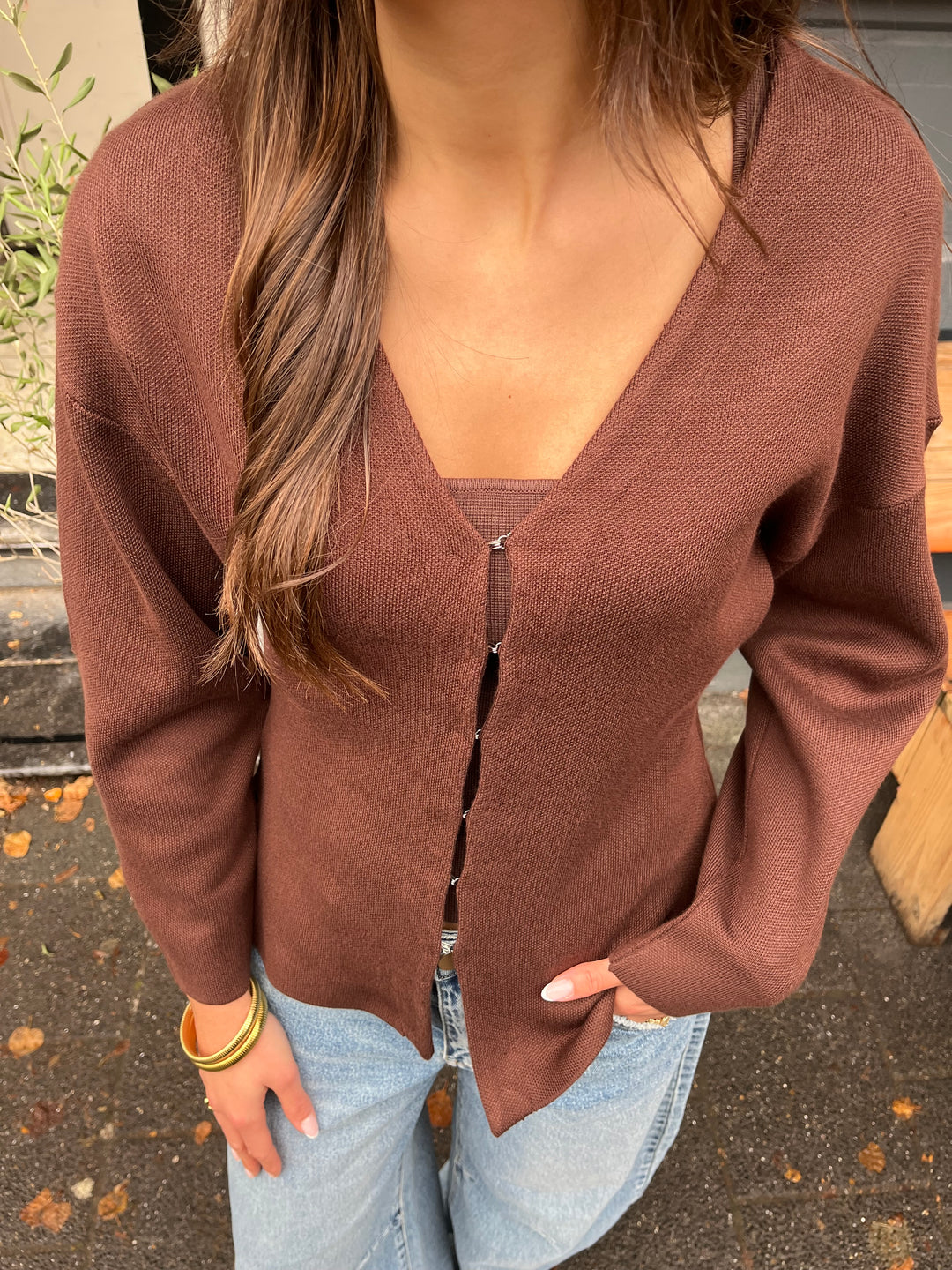 Knitted Top Choco Brown