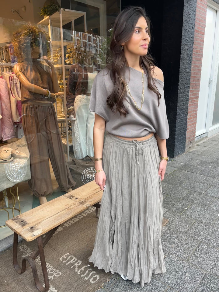 Maxi Plissé Skirt