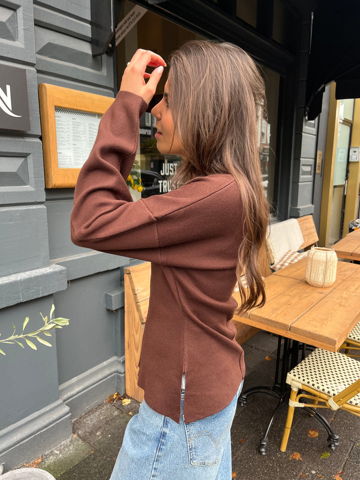 Knitted Top Choco Brown