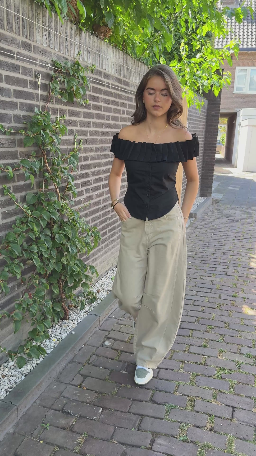 One-Shoulder Cotton Top