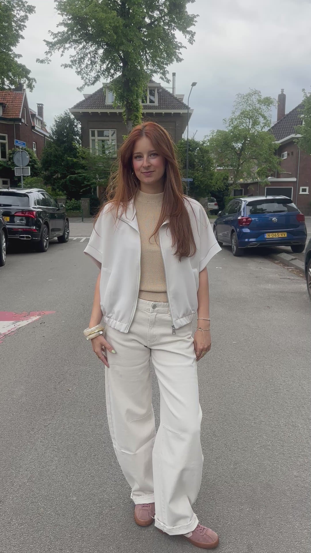 Barrel Jeans Beige