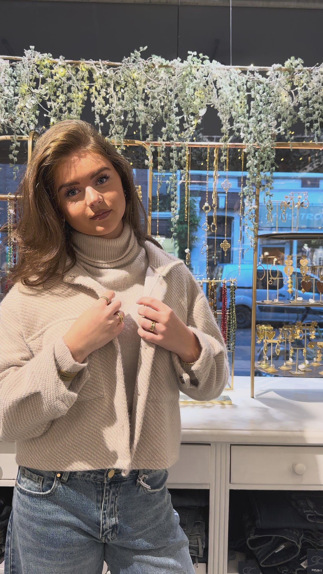 Beige Soft Knit Jacket