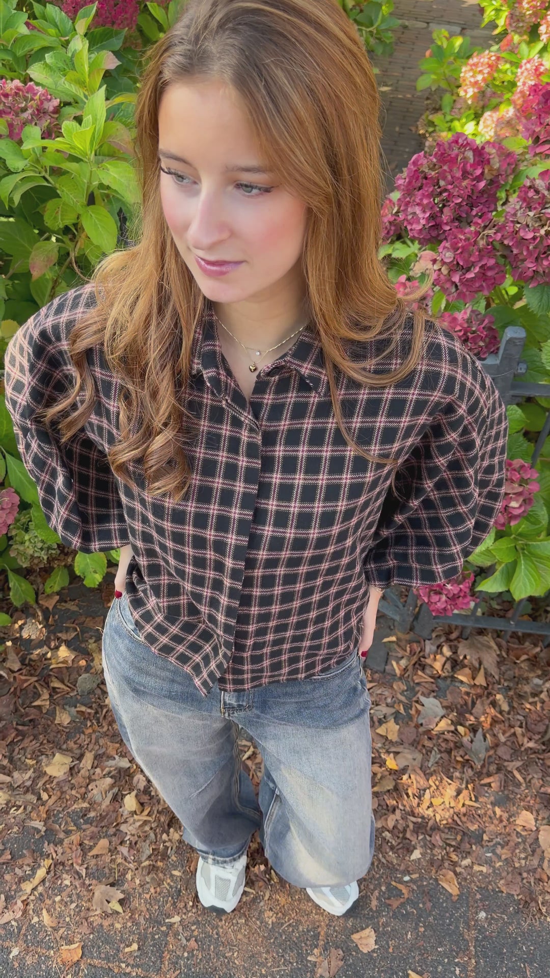 Minke Check Blouse