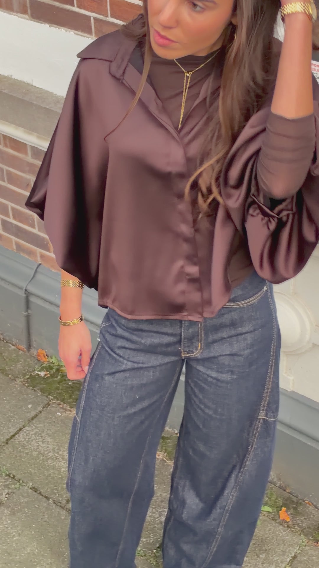 Olivia Satin Look Blouse